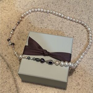 Fancy Baroque Bold Multicolor Freshwater Pearl Necklace W/ Sterling Clasp 22-24”